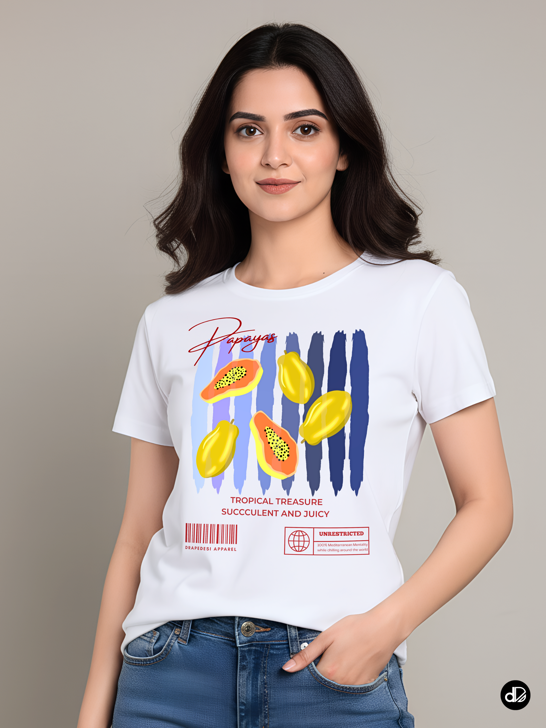 PAPAYA PLAYA | Women's Premium Classic Crew T-shirt