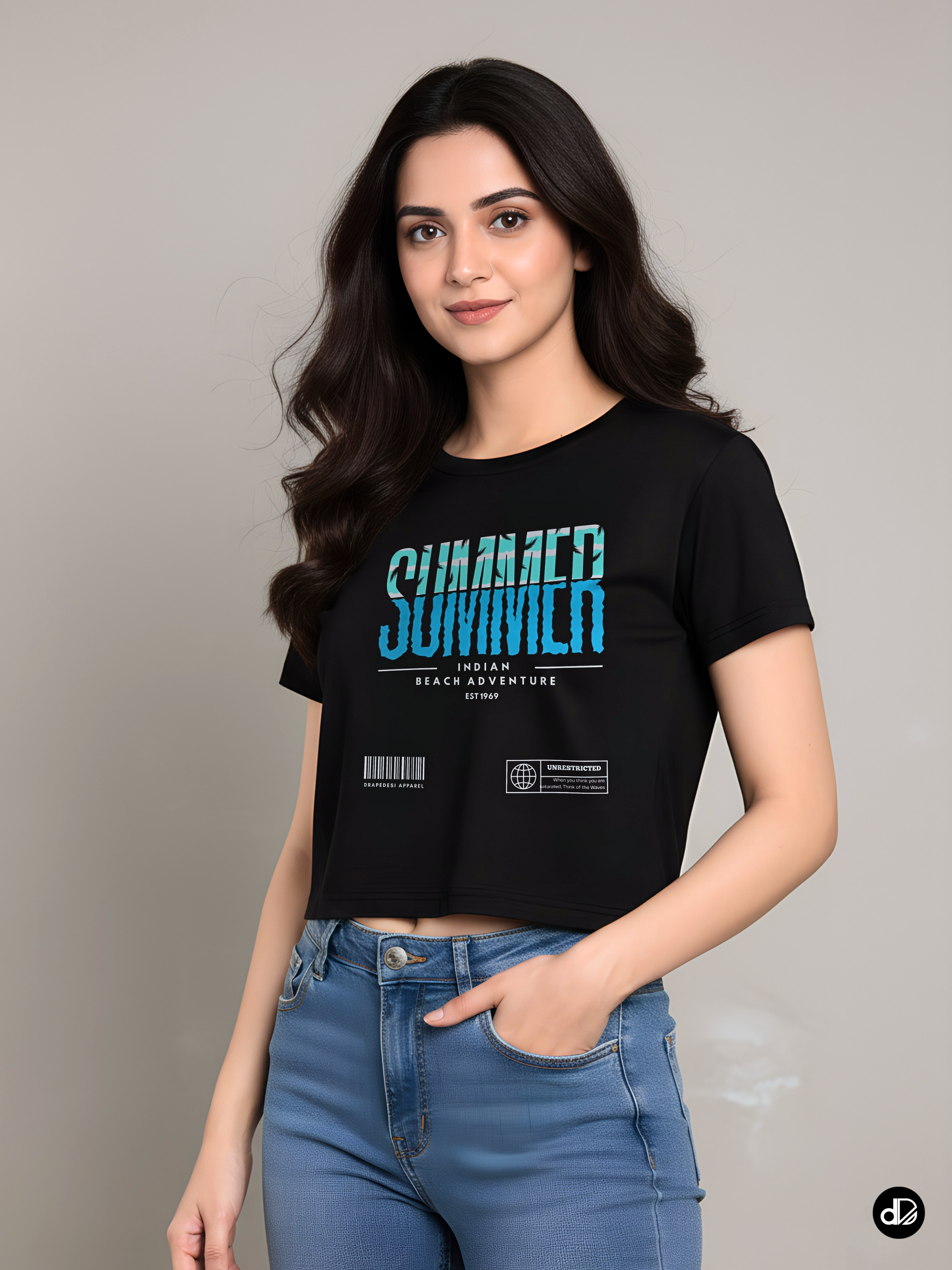 BEACH CODE – Women's Premium Crop Top