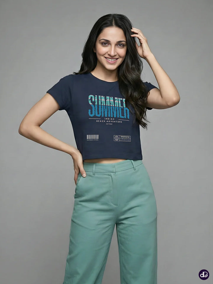 COASTAL VIBES | Women's Premium Crop Top