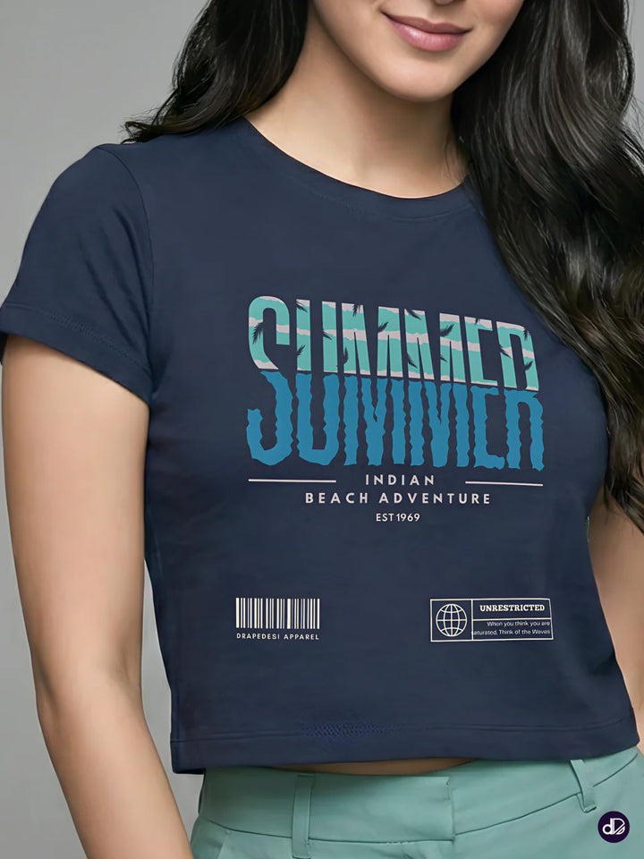 COASTAL VIBES | Women's Premium Crop Top