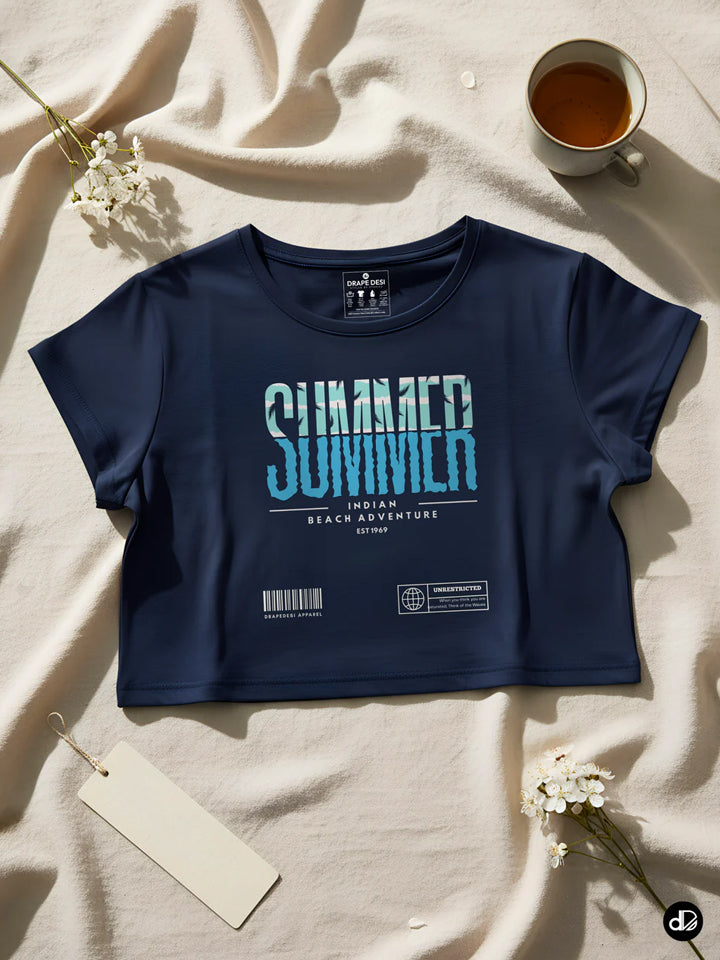 COASTAL VIBES | Women's Premium Crop Top