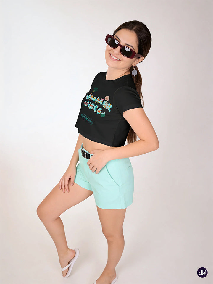 BEACH BARCODE | Women's Premium Crop Top