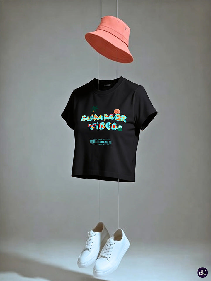 BEACH BARCODE | Women's Premium Crop Top