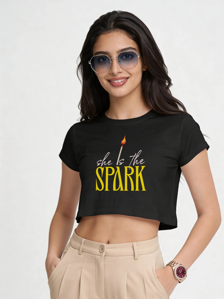 ETERNAL SPARK | Women's Premium Crop Top