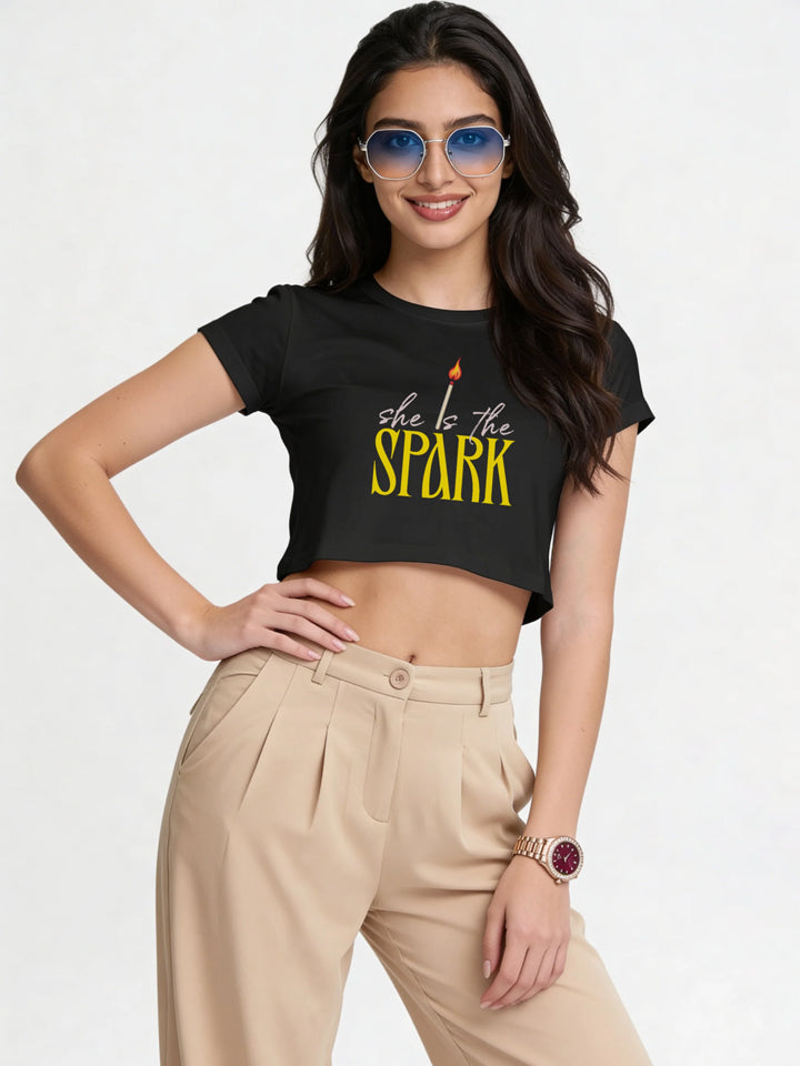 ETERNAL SPARK | Women's Premium Crop Top