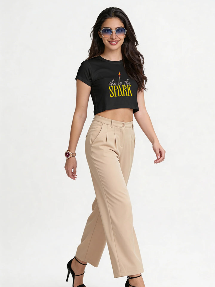 ETERNAL SPARK | Women's Premium Crop Top