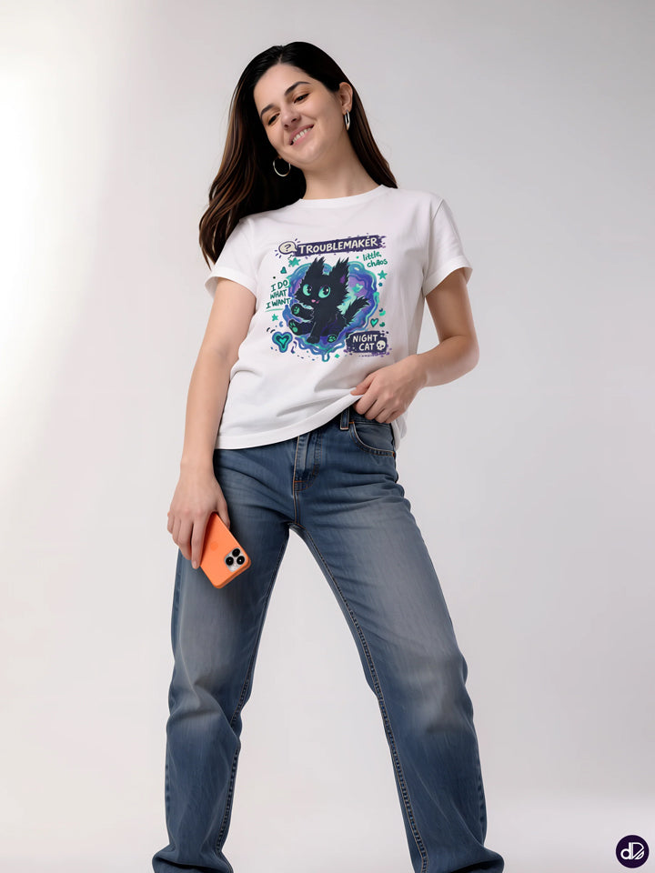 MIDNIGHT MISCHIEF | Women's Premium Classic Crew T-shirt