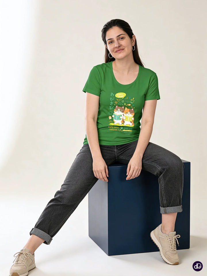 PURR-FECTLY NERD | Women's Premium Classic Crew T-shirt