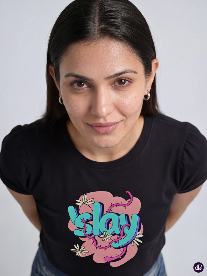 SLAY THE THORNS | Women's Premium Crop Top