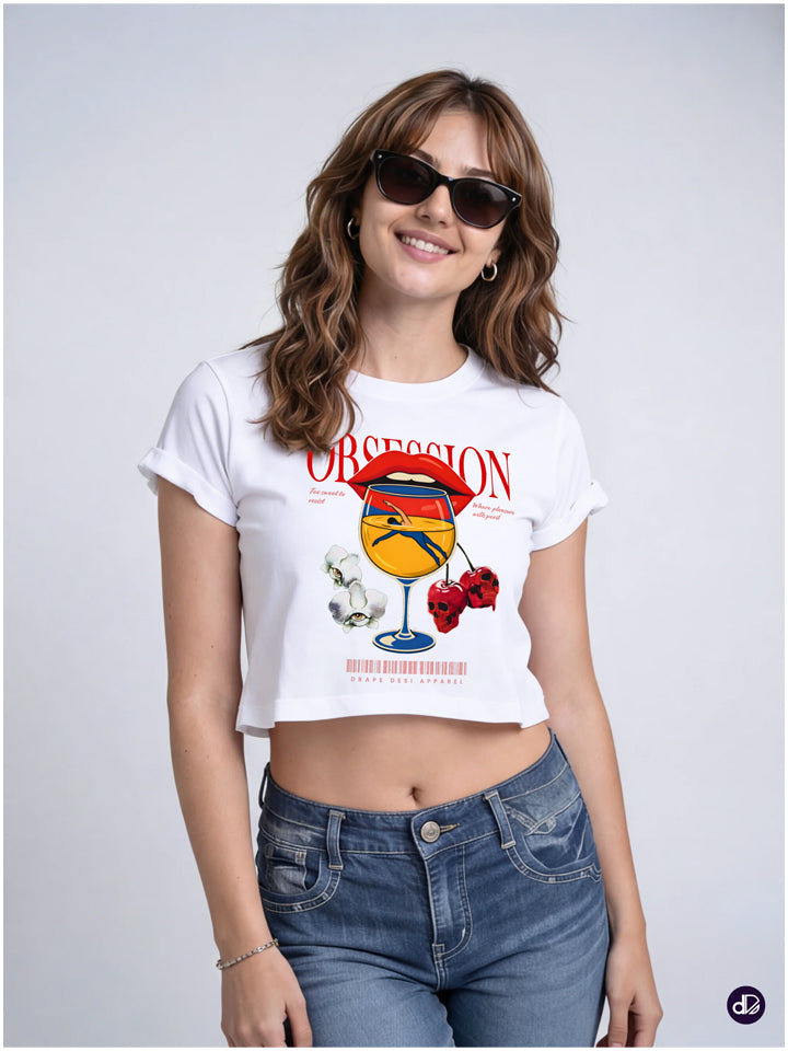 SURREAL SIP | Women's Premium Crop Top
