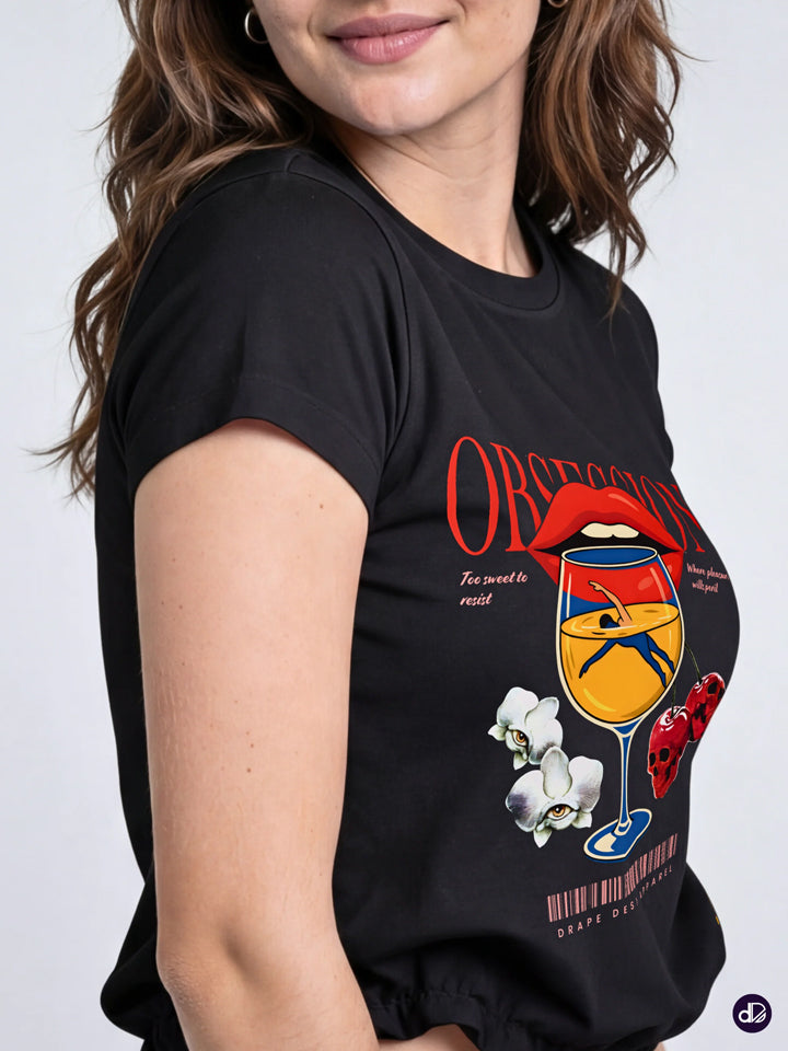 SURREAL SIP | Women's Premium Crop Top