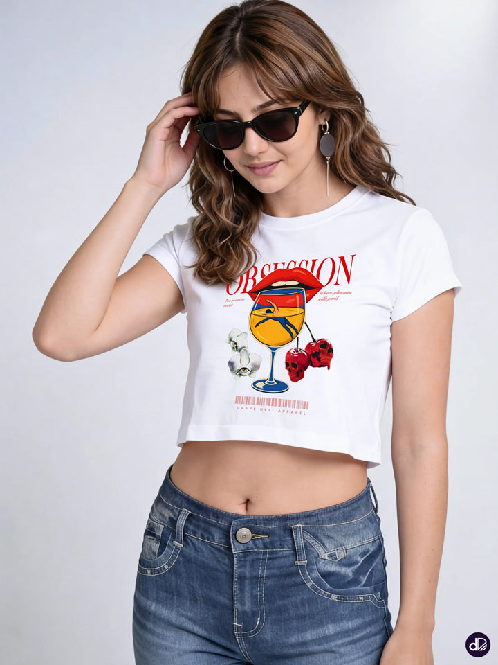 SURREAL SIP | Women's Premium Crop Top