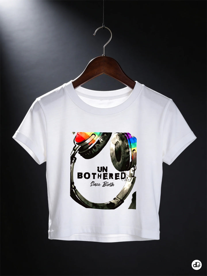 UNBOTHERED FREQUENCIES | Women's Premium Crop Top