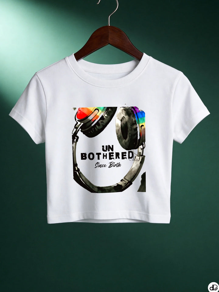 UNBOTHERED FREQUENCIES | Women's Premium Crop Top