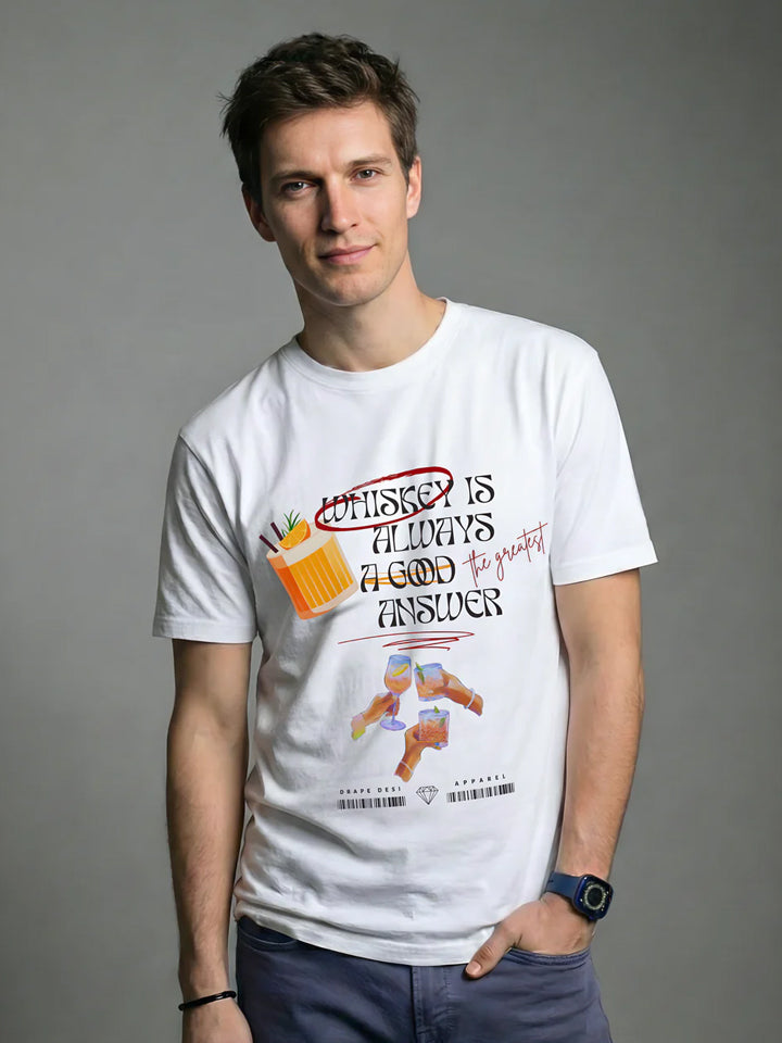 WHISKEY CODE | Men's Premium Classic Crew Tee