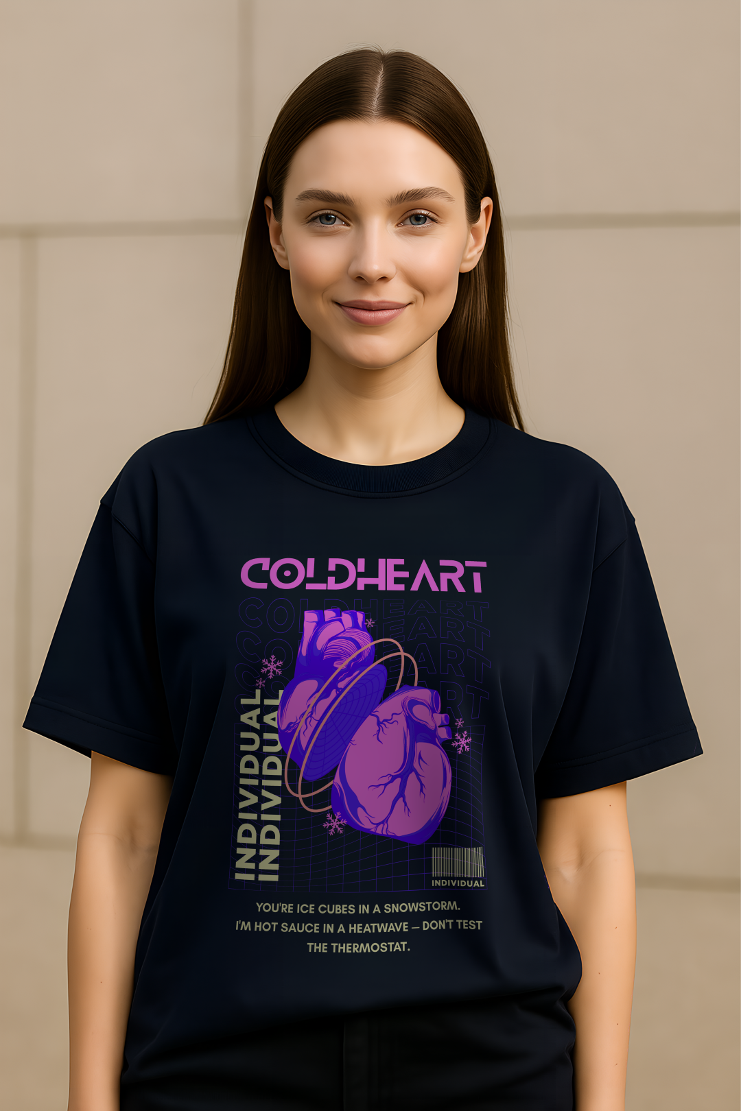 FROSTBITE ATTITUDE | Women's Premium Oversized T-shirt