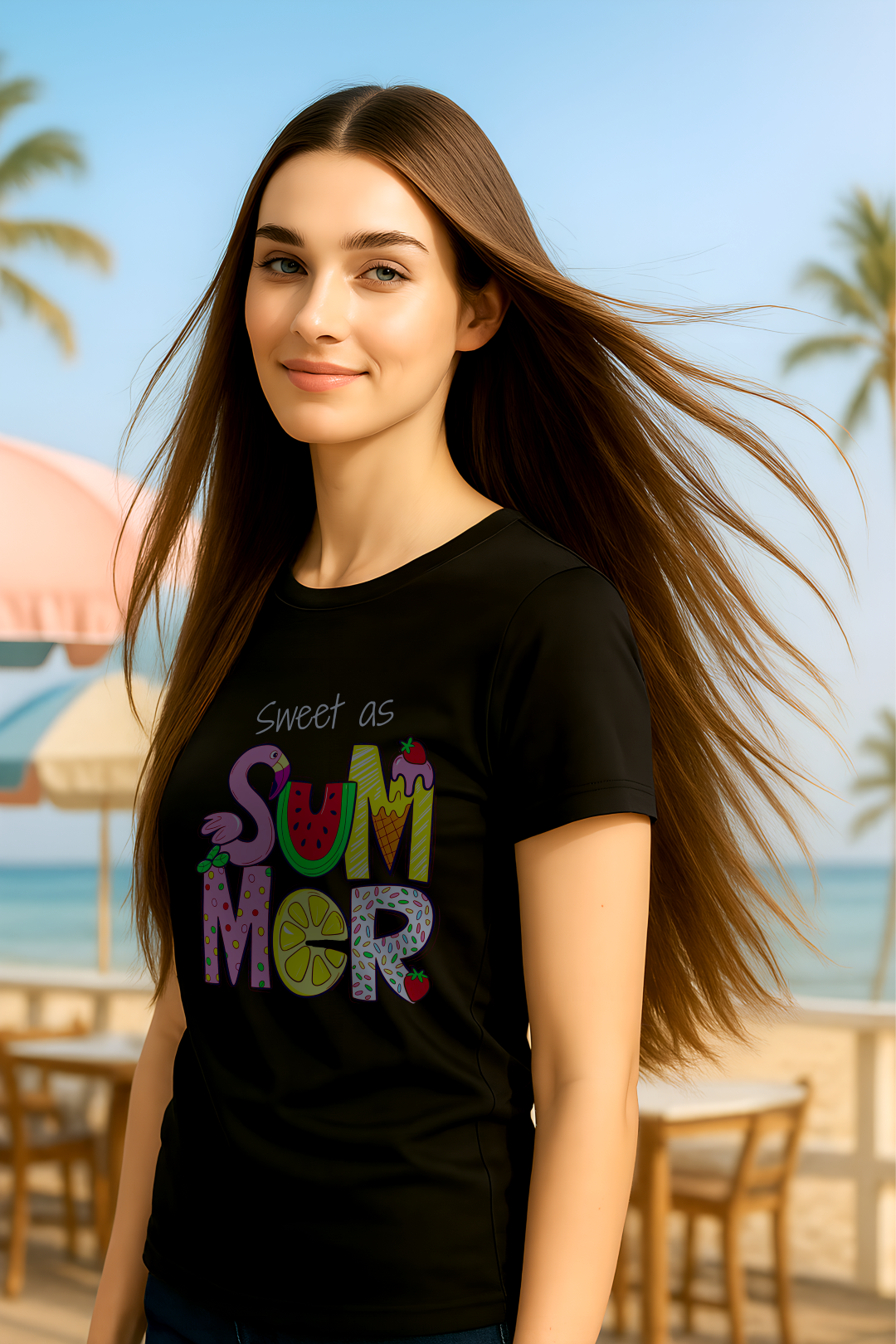 SQUEEZE THE SUMMER | Women's Premium Classic Crew T-shirt