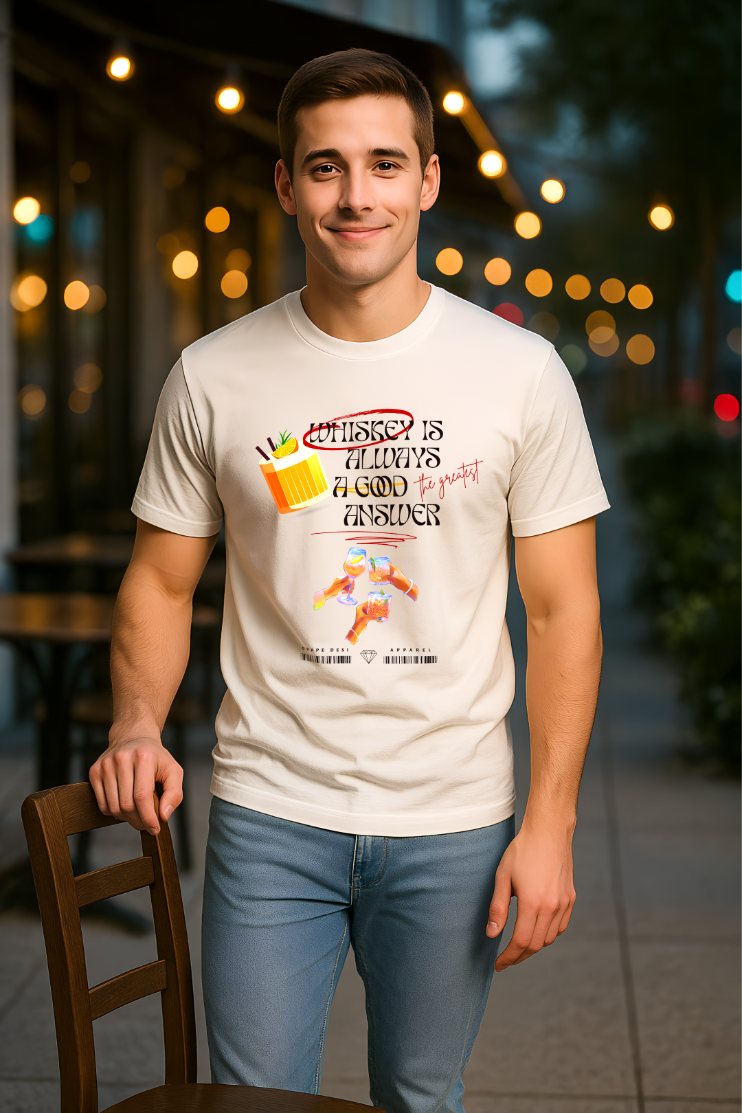 WHISKEY CODE | Men's Premium Classic Crew T-shirt