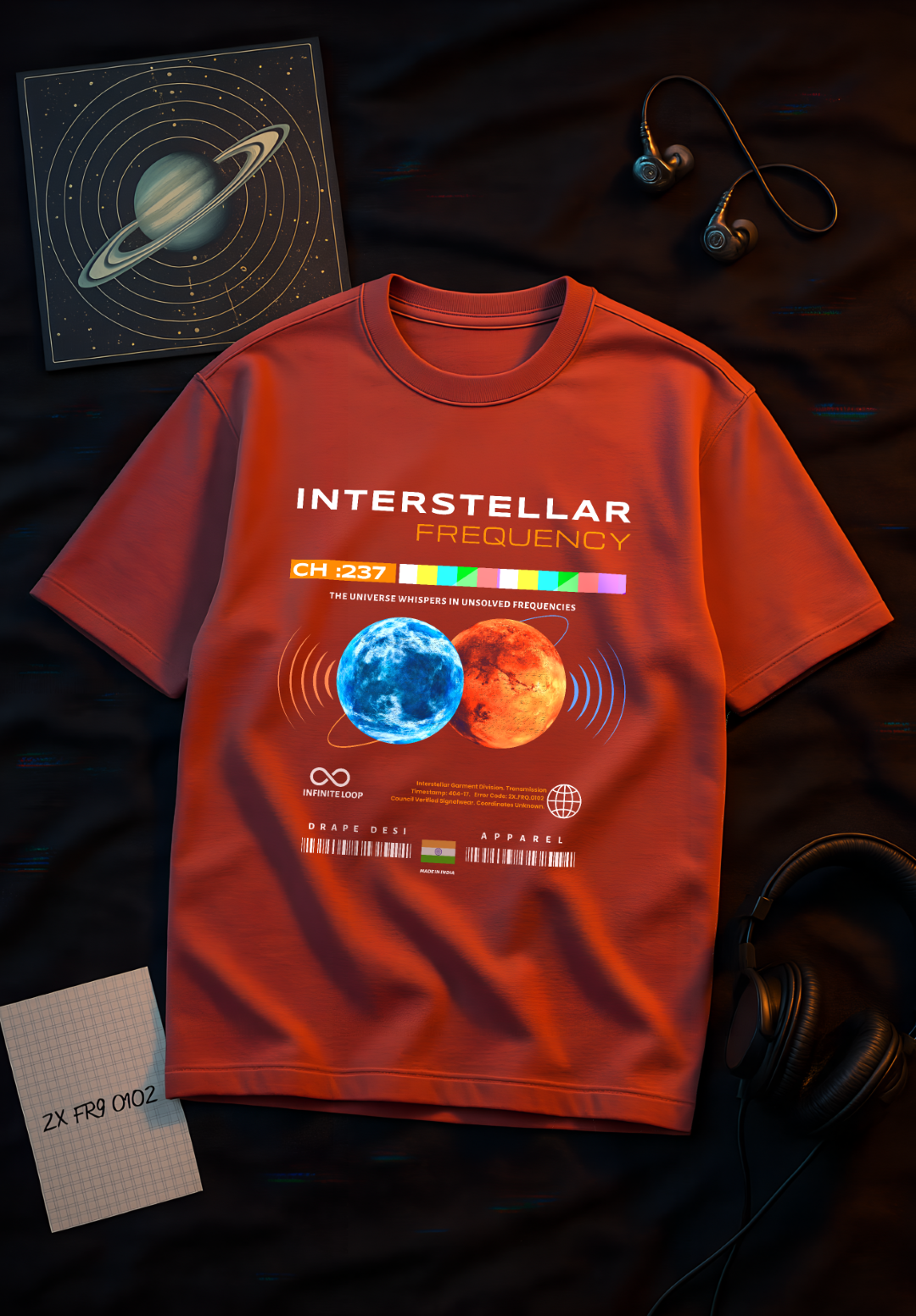 INTERSTELLAR FREQUENCY | Men's Premium Oversized T-shirt
