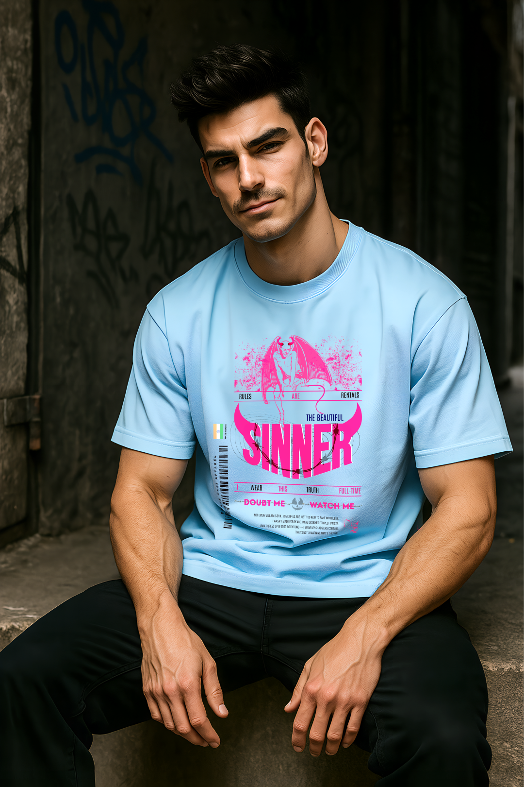 SINNER | Men's Premium Oversized T-shirt