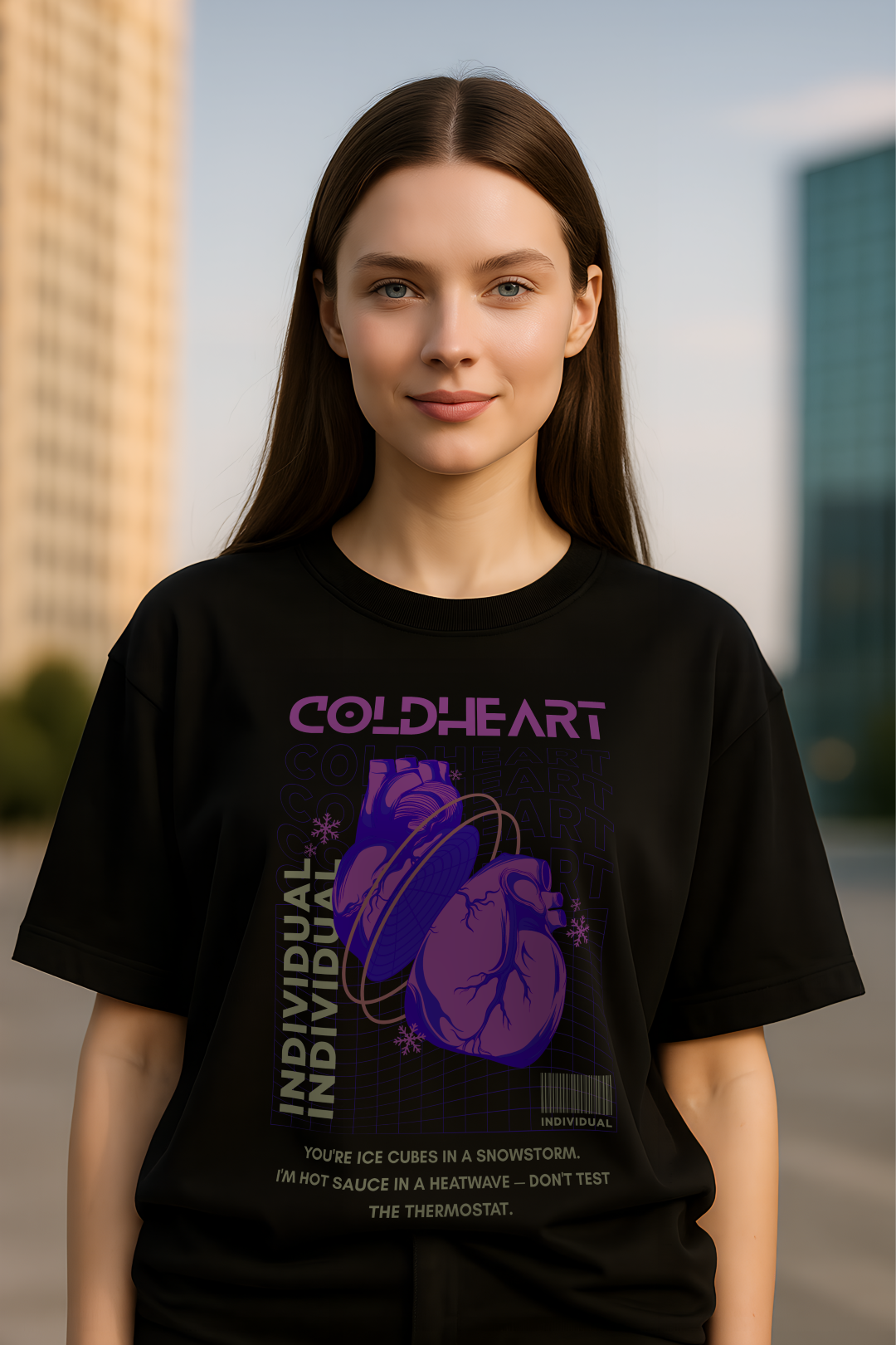 FROSTBITE ATTITUDE | Women's Premium Oversized T-shirt