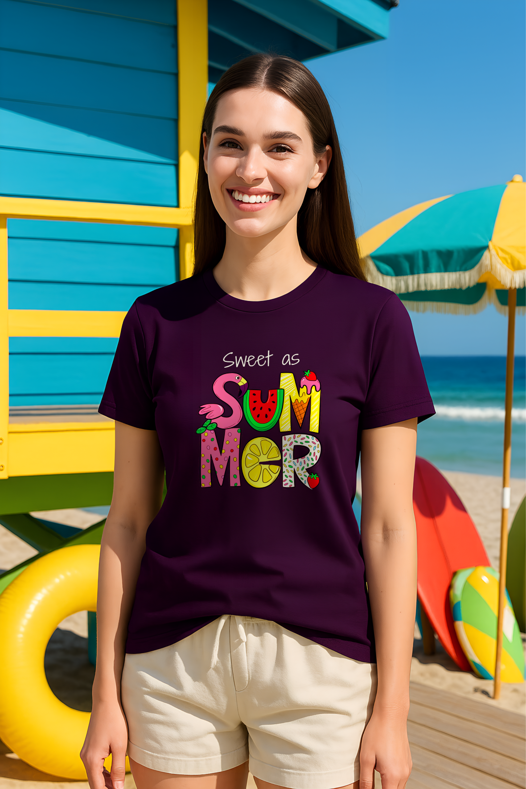 SQUEEZE THE SUMMER | Women's Premium Classic Crew T-shirt