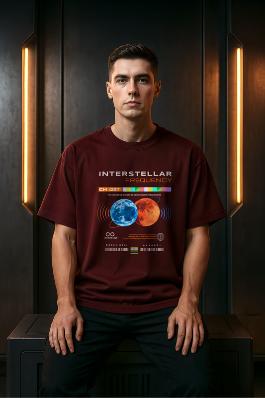 INTERSTELLAR FREQUENCY | Men's Premium Oversized T-shirt