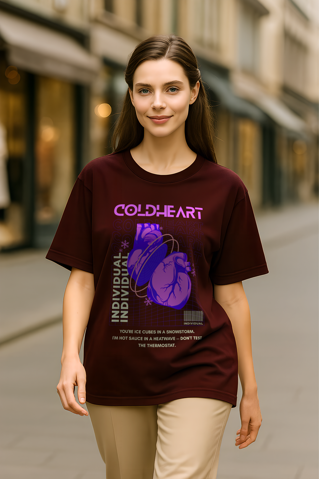FROSTBITE ATTITUDE | Women's Premium Oversized T-shirt